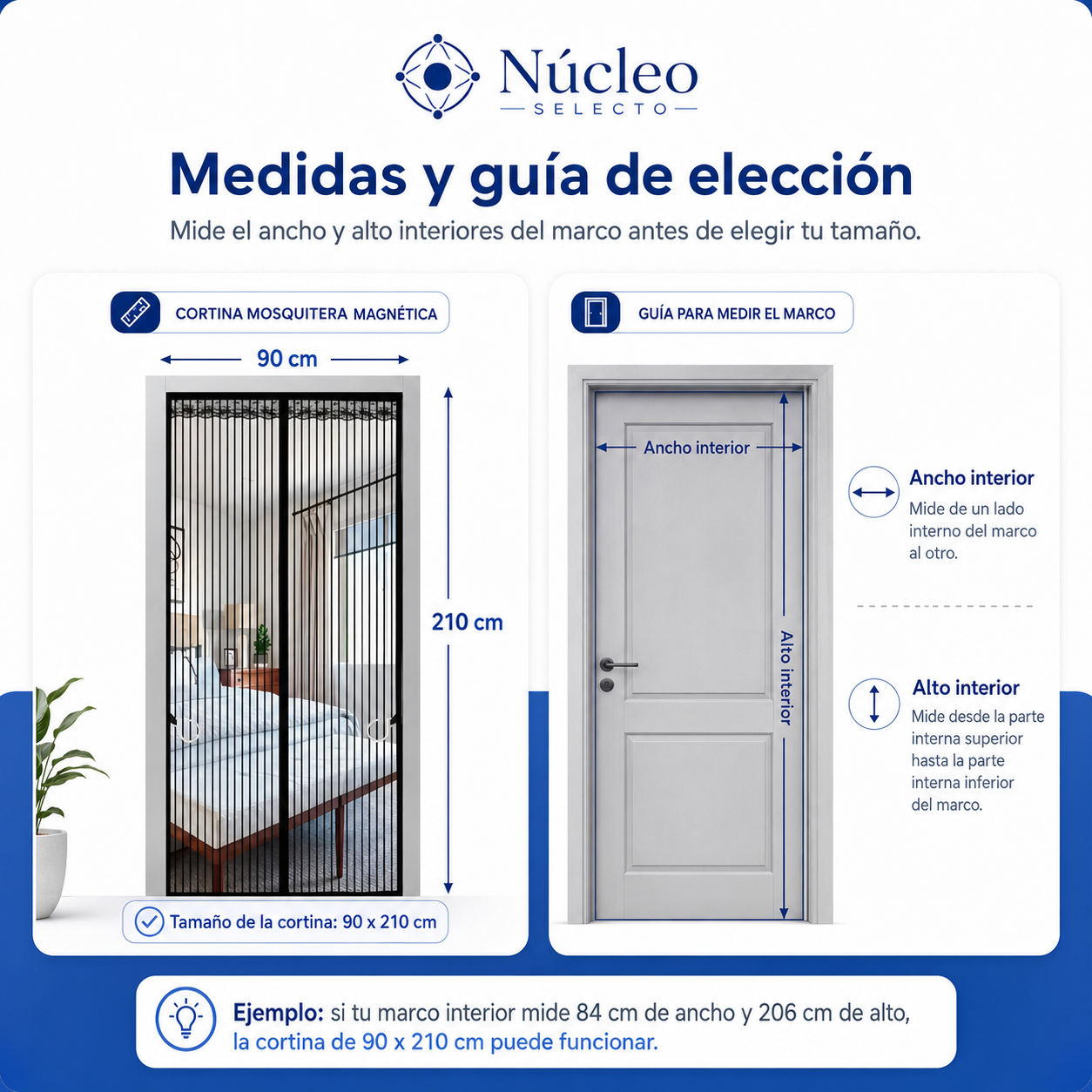 Cortina de puerta mosquitera magnética - Promo 2x1