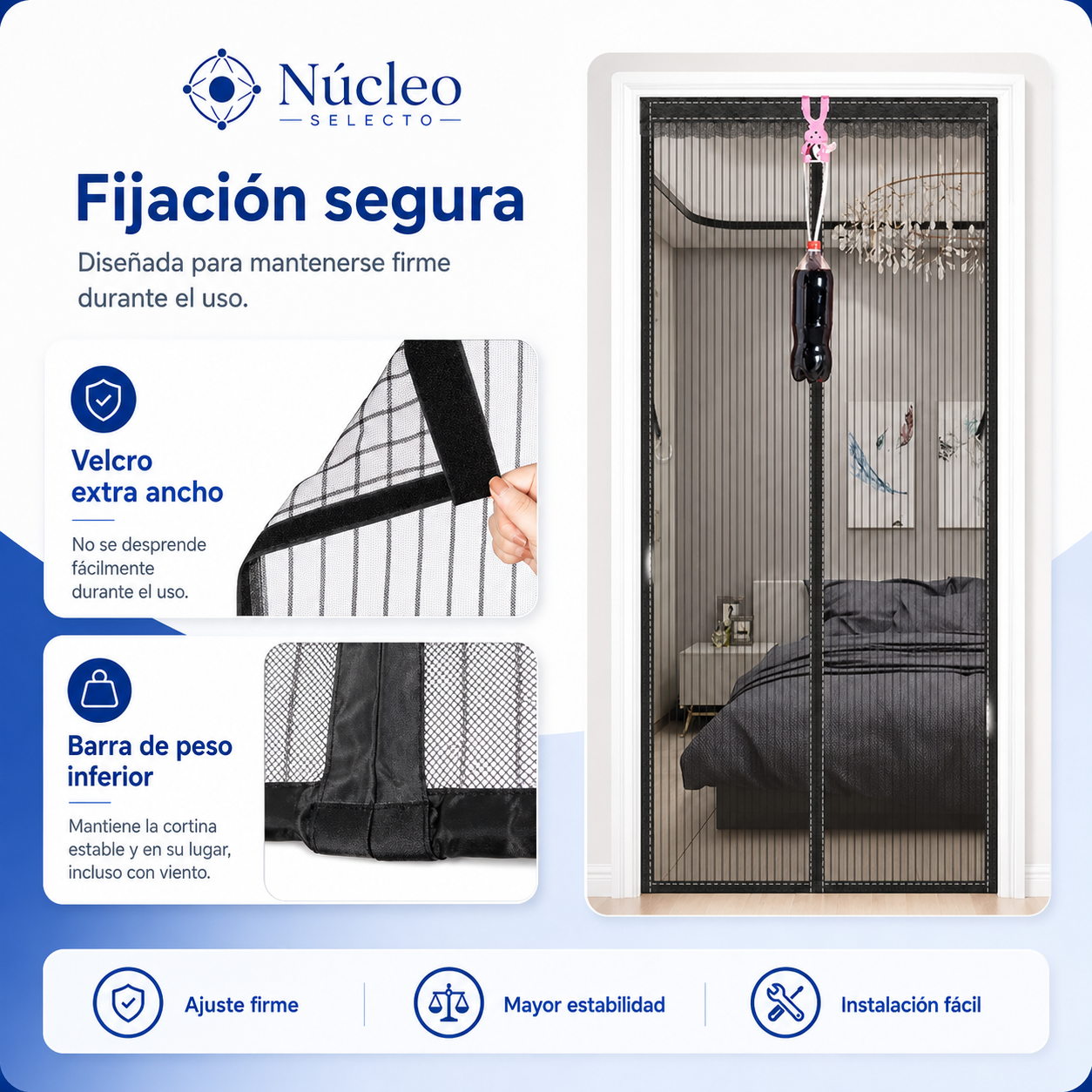 Cortina de puerta mosquitera magnética - Promo 2x1