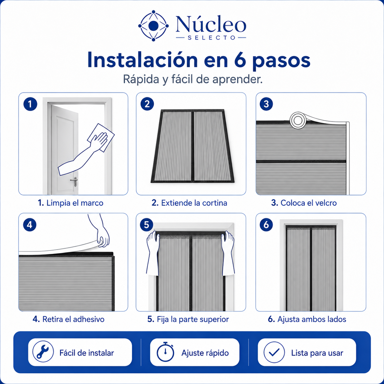 Cortina de puerta mosquitera magnética - Promo 2x1