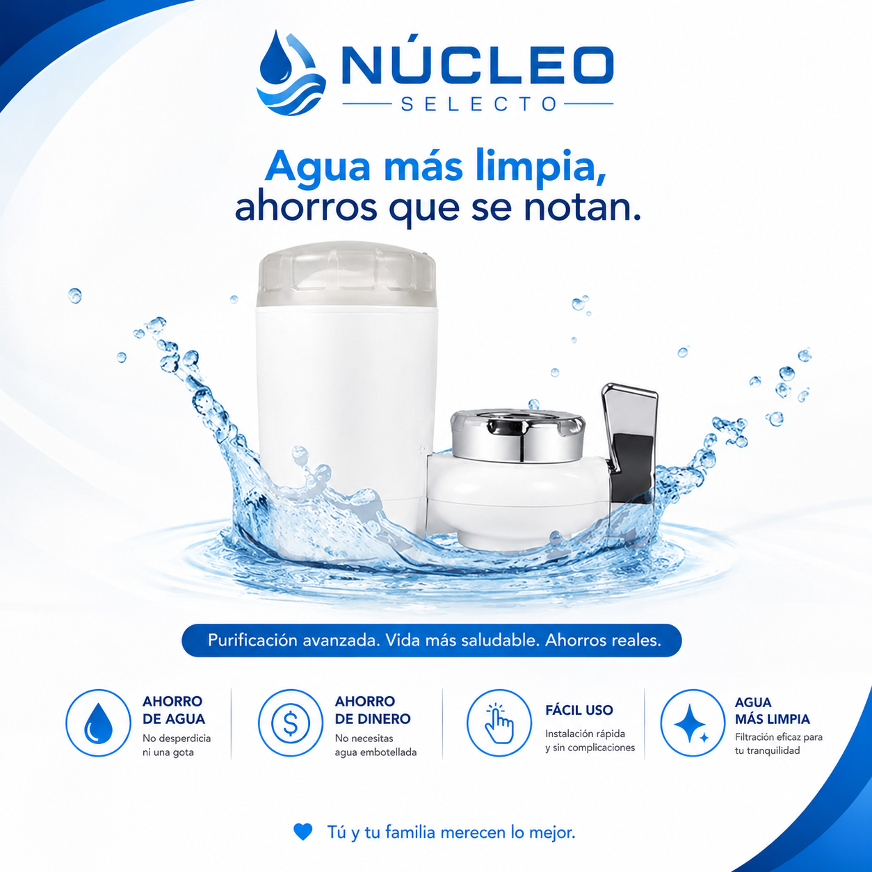 Purificador de Agua para Grifo – Limpieza y seguridad 💧