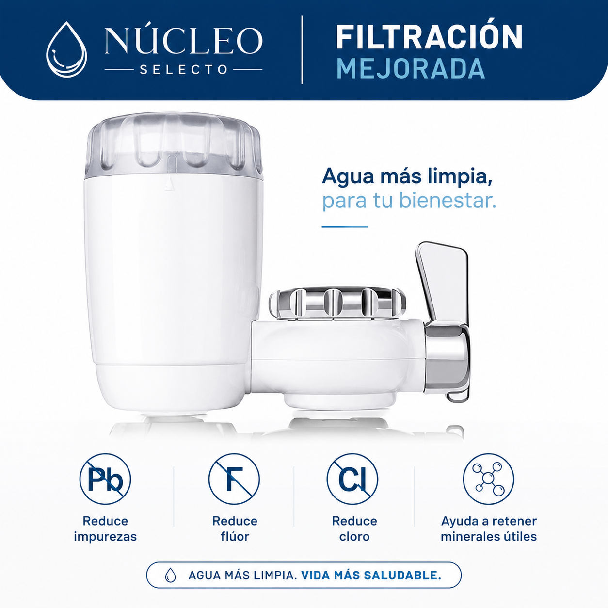 Purificador de Agua para Grifo – Limpieza y seguridad 💧