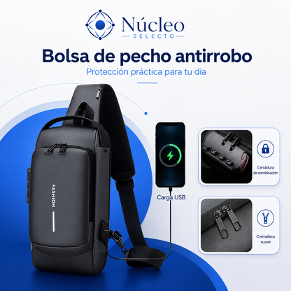 Mochila Antirrobo Impermeable Con USB – Seguridad Inteligente 🔐