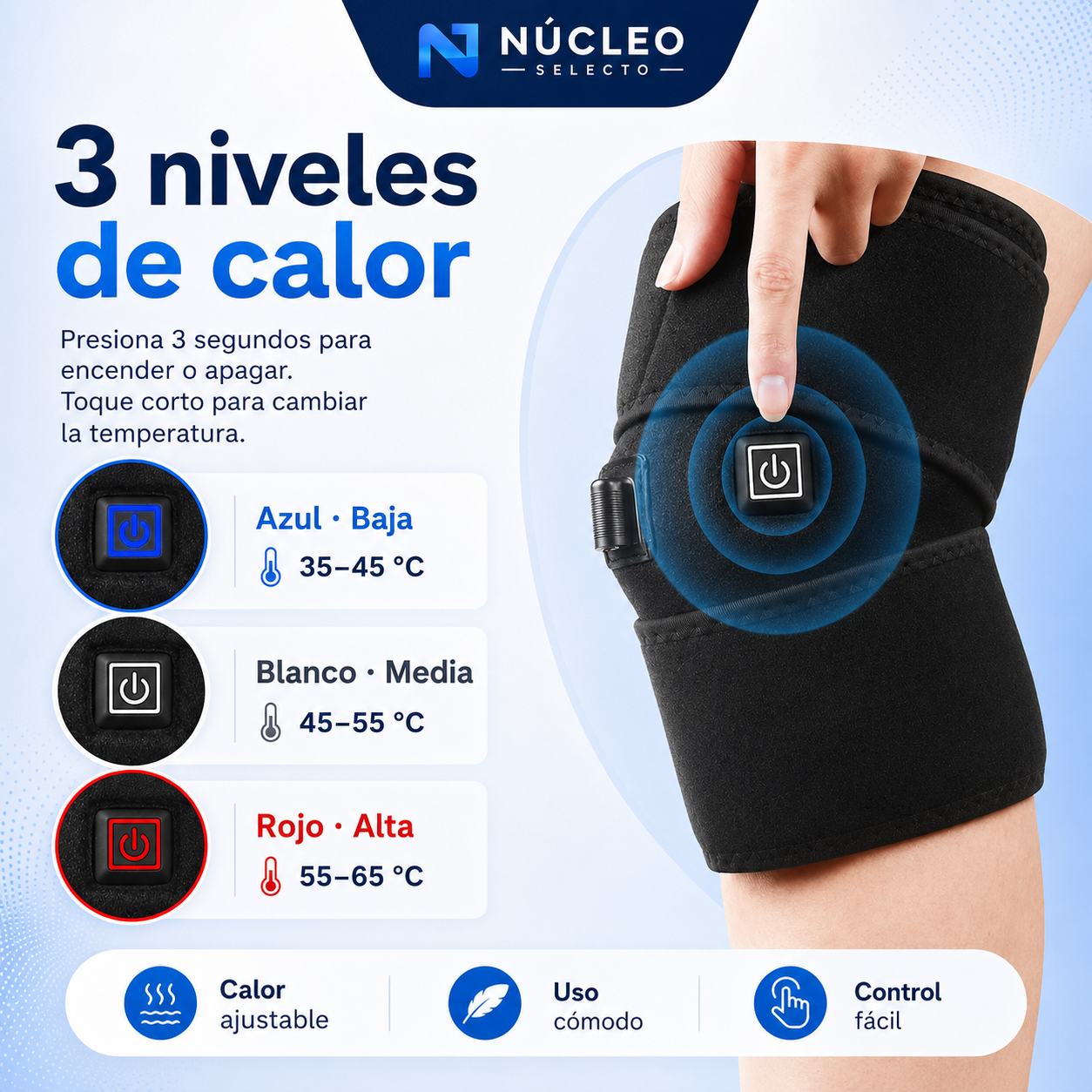 Rodillera Térmica Ajustable – Alivio y bienestar ❤️