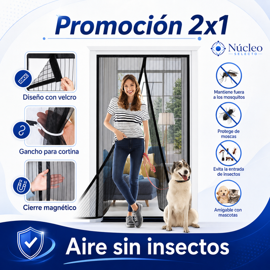 Cortina de puerta mosquitera magnética - Promo 2x1