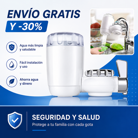 Purificador de Agua para Grifo – Limpieza y seguridad 💧